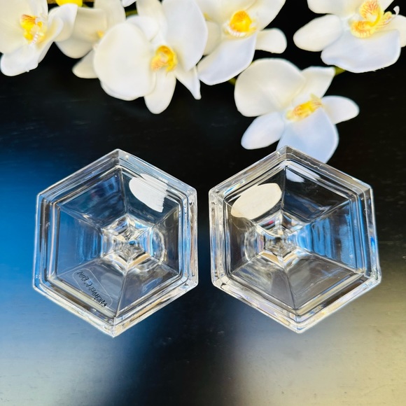 2 Pcs Michael C. Fina Fifth Avenue Vintage 24% Lead Crystal Candle Holders - Picture 5 of 9